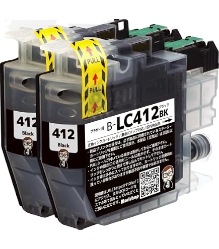 Amazon.co.jp: ブラザー用 LC412 4色セット LC412-4PK 純正と併用可